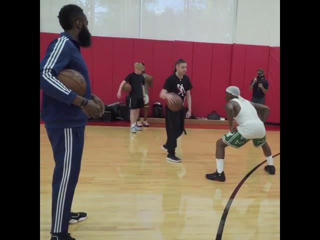 The Professor teaches James Harden his teleport move