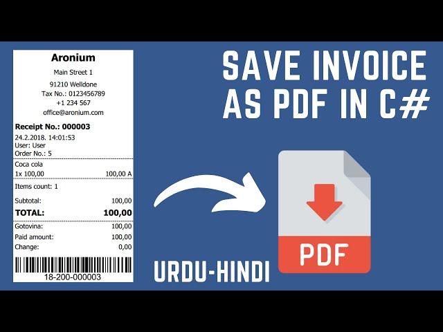 Print document as PDF in C# | Save invoice as PDF C#