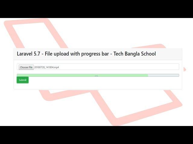 Laravel File Upload with Progress Bar - Laravel 5.7 Tutorial - by Coding Xpress