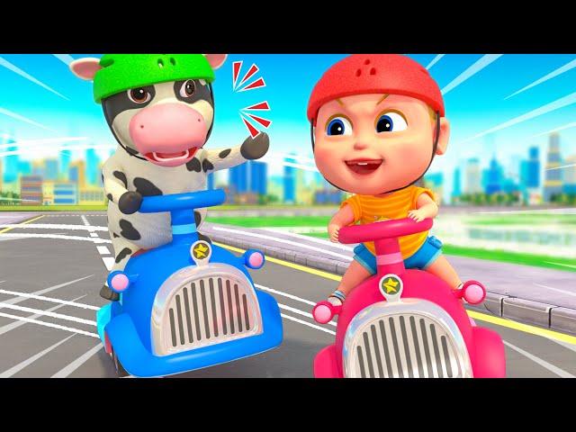 Wheels Go Round - Bike Race Song - Vehicle Songs For Preschool | Bum Bum Kids Song & Nursery Rhymes