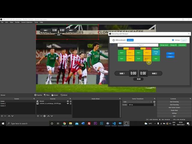 OBS Scoreboard Overlay - Configuring OBScoreboard (Soccer, Rugby, Football & Hurling [GAA])