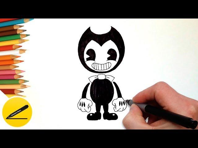 How to Draw Bendy (Bendy and the Ink Machine) - Как Нарисовать Бенди поэтапно