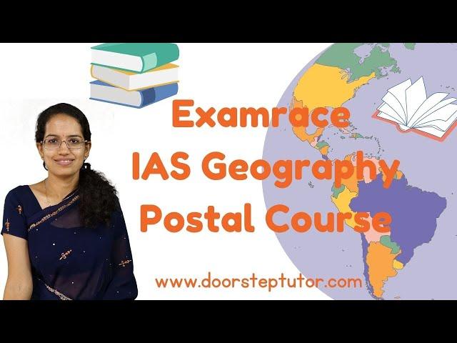 Examrace IAS Geography Postal Course - Books with QR Code (For Video Reference) Check Description