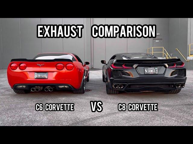 C8 Corvette vs C6 Corvette - Exhaust Sound Comparison