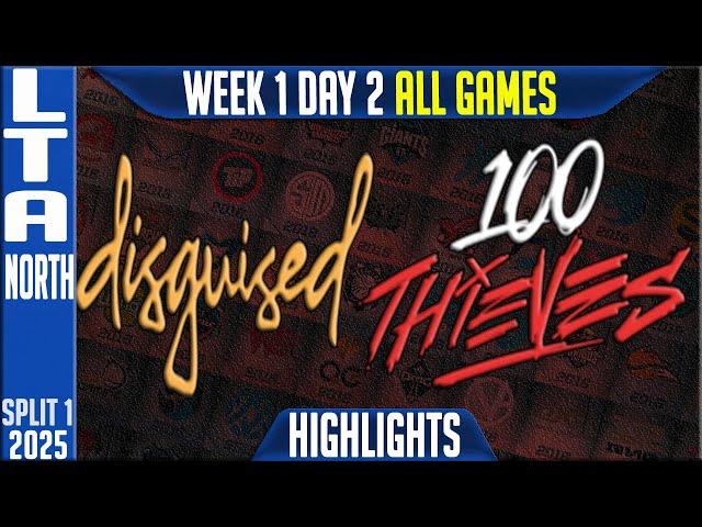 DSG vs 100T Highlights ALL GAMES | LTA NORTH Was LCS W1D2 26-01-25 Split 1 Disguised vs 100 Thieves