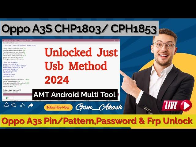 Oppo A3S Unlock New Method Free Tool 2024 | Oppo CPH1803/CPH1853 Device With Screen Lock Remove