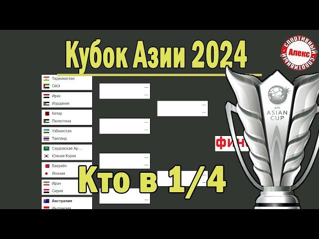 Кубок Азии по футболу. Кто вышел в 1/4? Результаты. Расписание. Сетка плей-офф.