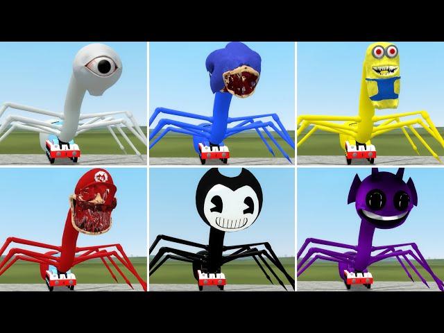 Shin Sonic Train,Water Eye Tower Train,Bendy Train,Minion Train Eater,Sprunki Train,Mario Train