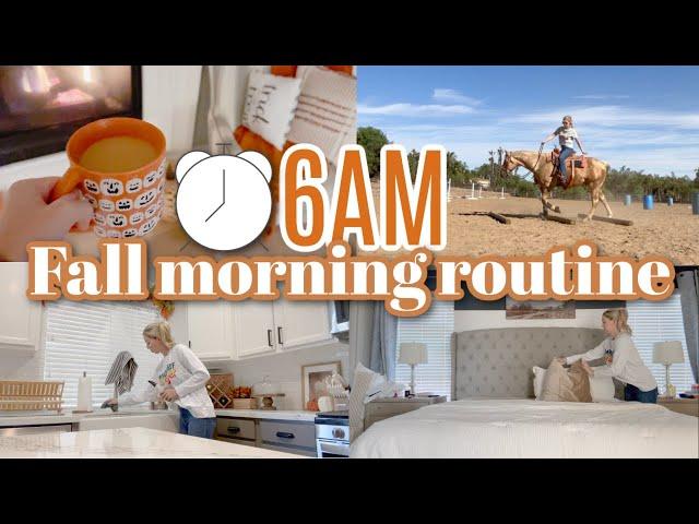 FALL 6AM WEEKDAY MORNING ROUTINE // SAHM ROUTINE // TYPICALLY KATIE