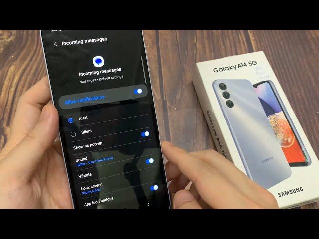 Samsung Galaxy A14: How to Change Text Messages Notifications