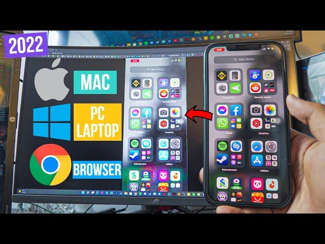 How To Mirror iPhone Screen to Windows PC | MAC | Chrome | Laptop (No Software Needed) 2022