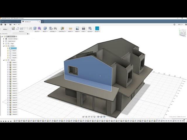 [Fusion 360]fast modeling house