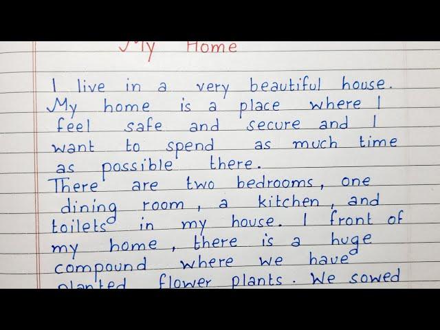 Write a short essay on My Home | Essay Writing | English