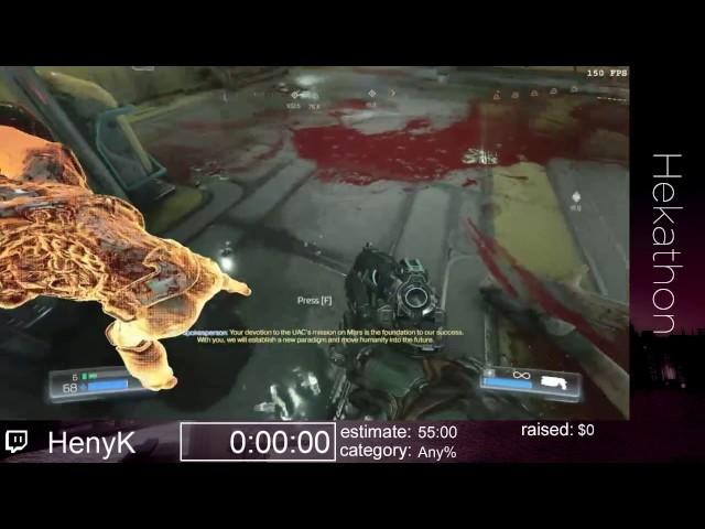 Doom (2016) (Any%) in 52:14 by HenyK - Hekathon