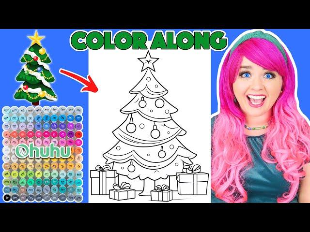 Color a Christmas Tree Picture With Me | COLOR ALONG WITH KIMMI