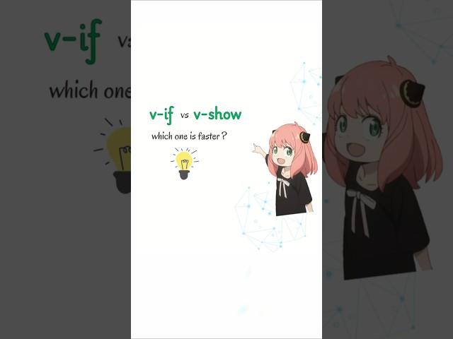 v- if vs v-show Difference & which one is faster ? #vue #shorts #vuejs3