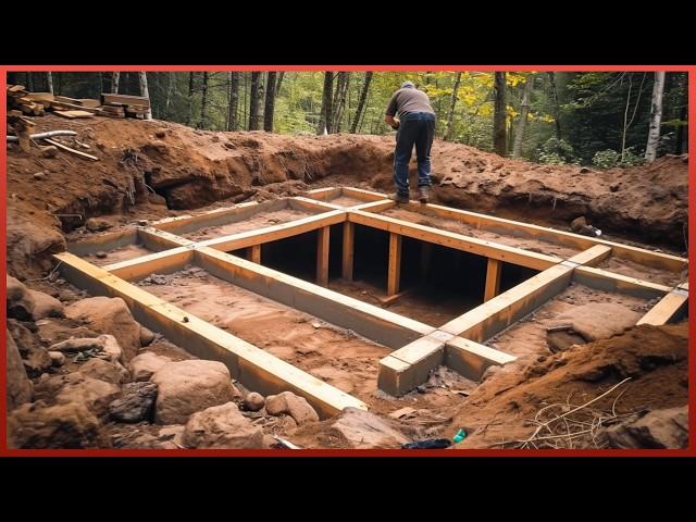 Man Builds Secret Underground Cabin in the Forest | Start to Finish by @RuslaninTheWoods