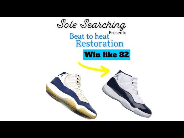 Sole Searching with Eddie B |  Jordan 11 Win Like 82  Restoration | Yellow to Icy Soles!