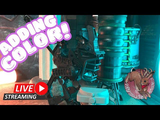 Painting a SCRATCHBASH Mech, cast pieces, and more! Color Theory! Easy hangout!