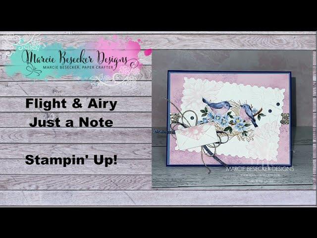 Flight & Airy Just a Note Card -  Stampin' Up!