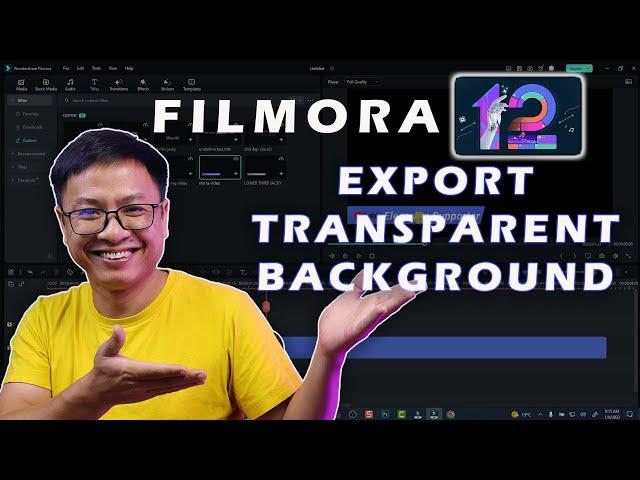 How to Export Transparent Background Video in Filmora 12