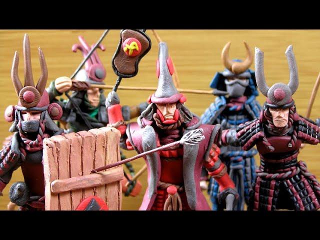 Samurai. Figures from plasticine.