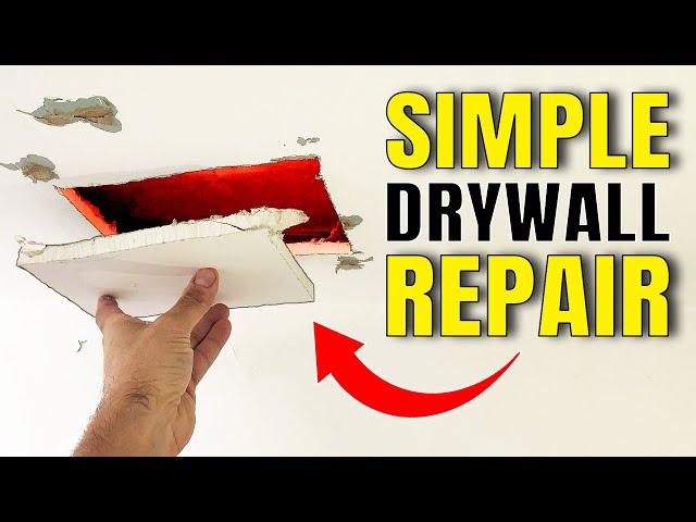 How To Repair Drywall Hole - Drywall Ceiling Patch | XDIY