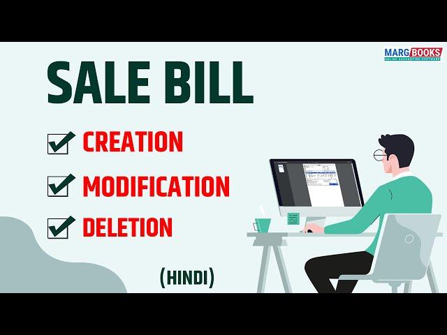 Sale Bill Creation | Modify and Delete Sale Bill [Hindi] in Marg Books | ONLINE Accounting