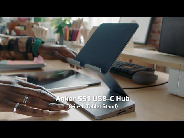 Anker 551 USB-C Hub (8-in-1, Tablet Stand) | Turn Your M1 iPad Into Your Workstation