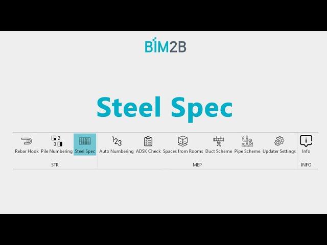 BIM2B плагин. Steel Spec