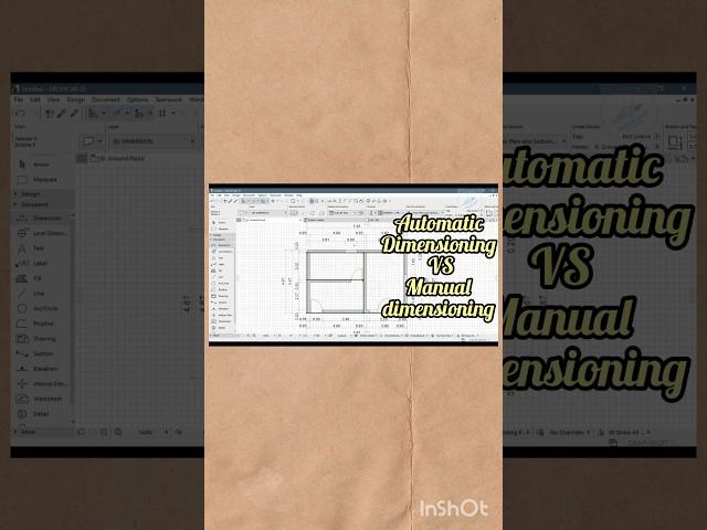 ArchiCad 23 Quick and Automatic dimensioning VS manual dimensioning #youtubeshorts #shorts #archicad