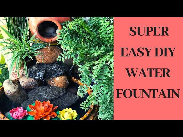 How to make waterfall at home||Super easy water fountain||DIY fountain