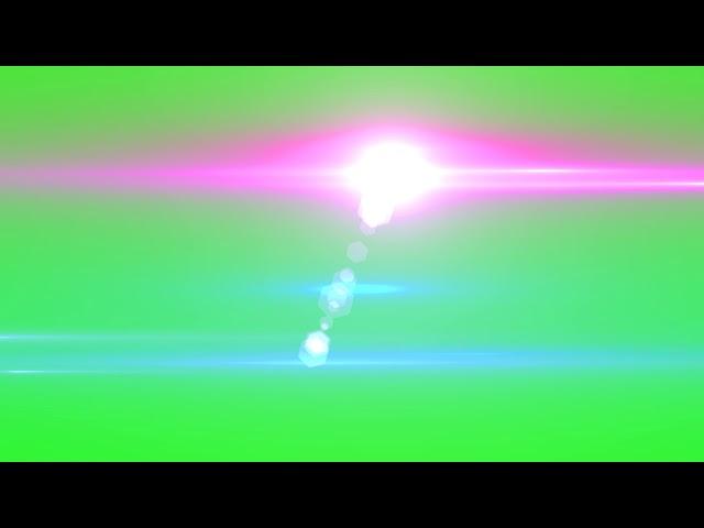 4K Green Screen Free - LENS FLARE COLORFUL