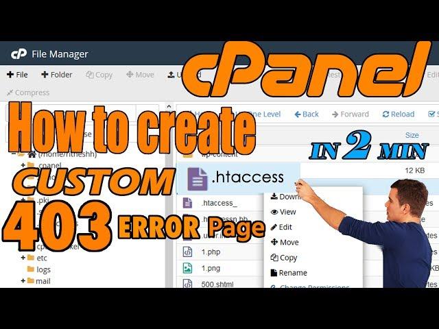 How to create custom 403 error page in cpanel [Easy method] ️