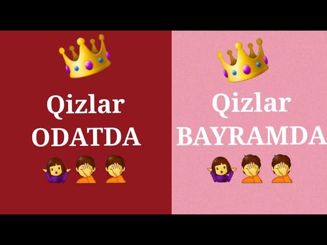 Qizlar Odatda va Qizlar Bayramda | Odatda qizlar libosi| Bayramda qizlar libosi....