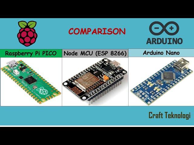 Raspberry Pi Pico | NodeMCU (ESP8266) | Arduino Nano | Microcontrollers Comparison