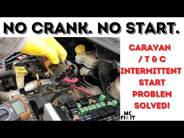 Won't Start? No Start No Crank Intermittent starting problem solved! Dodge Caravan Town and Country