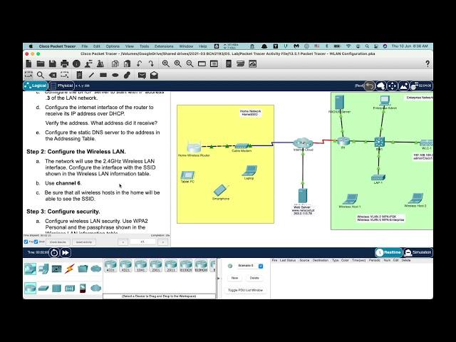 Packet Tracer Activity 13.5.1 WLAN Configuration