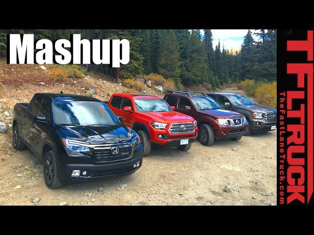 Toyota Tacoma vs Honda Ridgeline vs GMC Canyon vs Nissan Frontier Mega Mashup Review