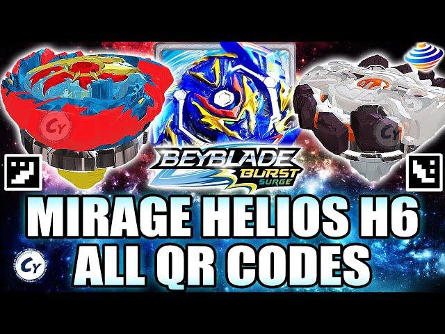 MIRAGE HELIOS H6 QR CODE GAIANON G6 QR CODES BEYBLADE BURST SURGE APP QR CODES