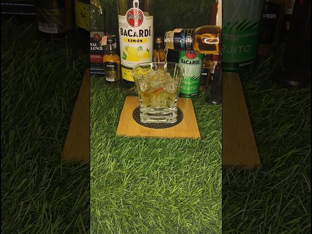 Black dog whisky with Bacardi rum #cocktail
