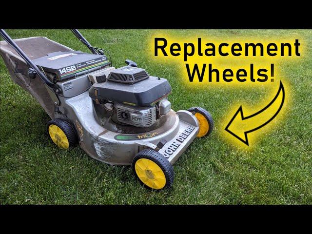 How to Replace Worn John Deere Push Mower Wheels (Various Models)