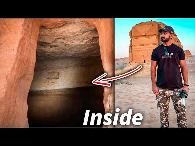 Mada'in Saleh AS - Inside View of The Thamud Tribe Houses - What is Inside The Nabateans Tombs KSA