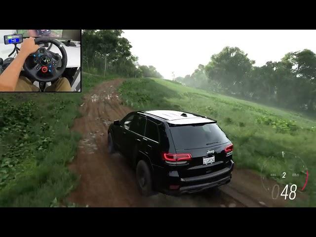 Jeep Grand Cherokee SRT   Offroading   Forza Horizon 5   Logitech g29 gameplay