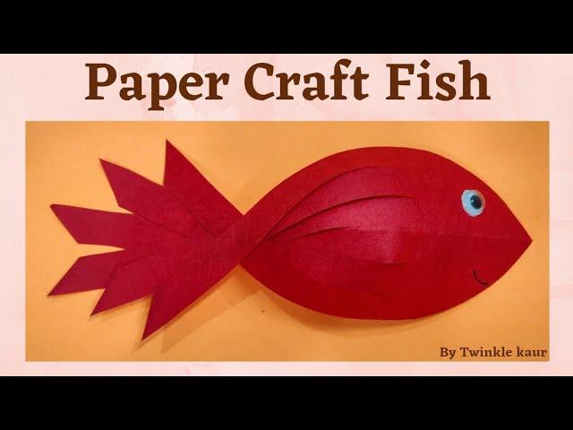 Easy paper craft• Simple fish craft• Kids video• Origami• Craft ideas• Paper fish• Fish