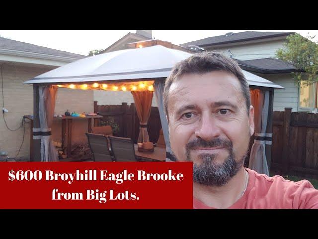 I bought this $600 Broyhill Eagle Brooke Gazebo from Big Lots| Unboxing and assembly.