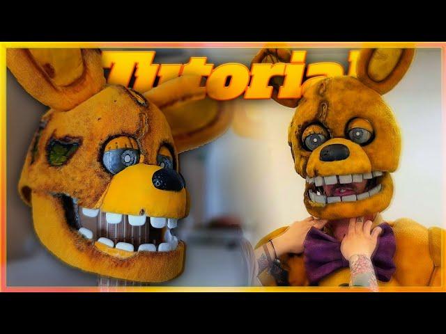 ¿COMO HACER LA MÁSCARA DE SPRINGTRAP / SPRINGBONNIE 100% CARTÓN? | SPRINGBONNIE FNAF MOVIE #tutorial