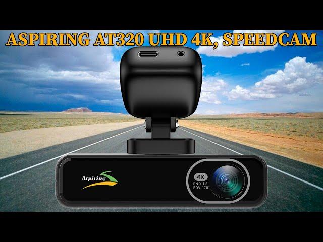 Відеореєстратор Aspiring AT320 UHD 4K, Speedcam, WiFi, GPS - тест Відео