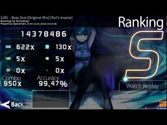 S3RL - Bass Slut (Original Mix) [Tari's Insane] 99.47% l OSU!