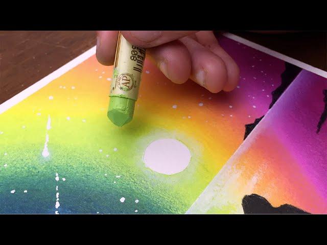 It is this easy to blend your oil pastels ️ Let me show you!